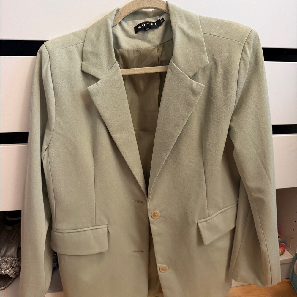 Motel Rocks Light Green Blazer